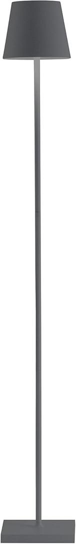 Zafferano, Poldina L Lamp, Rechargeable Cordless Floor Lamp with Touch Controls, Suitable for Indoor and Outdoor, Dimmer, 2200-3000 K, Adjustable Height 20.4-48 Inches, Dark Grey Color