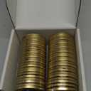 24PCS Standard U.S. Size Curtain Eyelet Rings, 1.38in35mm Inner Diameter Plastic Gromet Rings for Curtain Rods, Also for Shower Curtains. (Matt Golden)