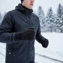 SKYDEER Women's Winter Warm Deerskin Suede Gloves With Polar Fleece and Thermal Insulated 3M Thinsulate Insulation (SD8663T) (Black, M)