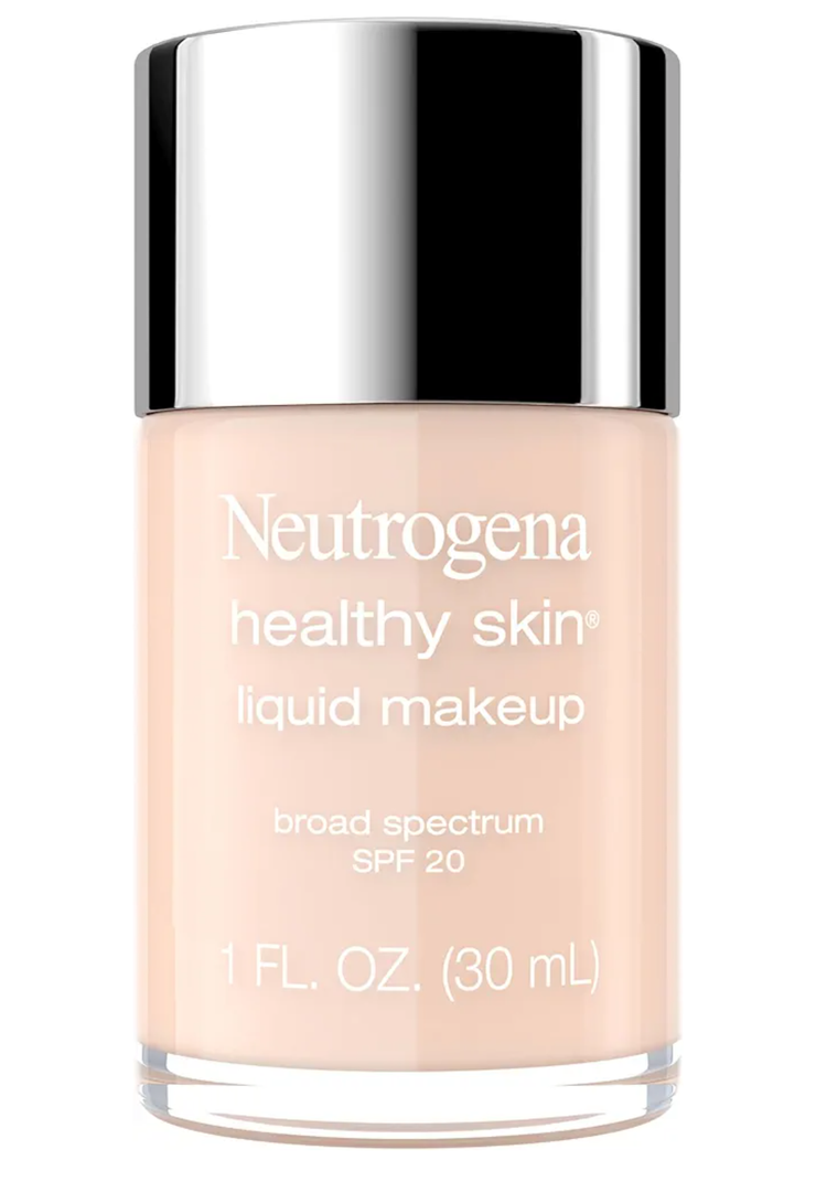Neutrogena Healthy Skin Liquid Foundation Makeup with Broad Spectrum SPF 20 Sunscreen, Lightweight, Medium Coverage Makeup with Sunscreen and ProVitamin B5, Natural Ivory 20, 1 fl. oz