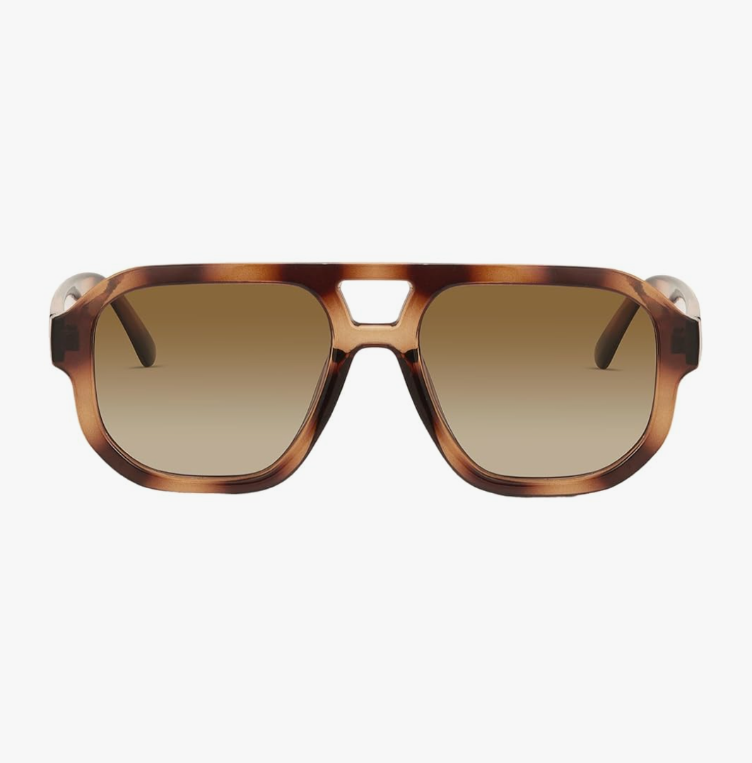 livho Trendy Polarized Square Aviator Sunglasses Women Men Square Eyewear Frame, Retro Sun Glasses for Women Men 2025 Shades
