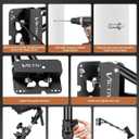 Professional Ring Light Wall Mount, 44.5" Adjustable Boom Arm Stand for Photography Lighting Studio, Triangle Camera Wall Mounting with Heavy-Duty 3kg Capacity, Ideal for Salon, Tattoo & Barber Shop