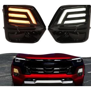 Led DRL Fog Lights For 2023-2025 2026 Chevrolet chevy Colorado WT LT Trail Boss Z71 Accessories Front Bumper Daytime Running Lights w Sequential Turn Signal (DRL2)
