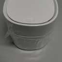 Mini Desk Garbage Can with Lid with Garbage Bags 180 pcs Press-Top 0.5 Gallon Tiny Countertop Waste Basket Small Table Top Plastic Covered Garbage Bin for Desk Top (White)