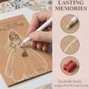 Guess the Dress & Draw the Dress Bridal Shower Game Kit for 30 Guests 97-Piece Complete Set with Permanent Pencils, Stickers & Hemp Rope, Wedding Shower & Bachelorette Party Games