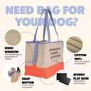 Dog Tote Bag for Small Dogs 4–20 lbs with Safety Leash, Purse Carrier, Beige