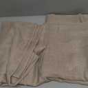 Joydeco Faux Linen Curtains 84 Inch Length 2 Panels Set, Light Filtering Curtains for Bedroom, 52 Inches Wide Living Room Drapes with Rod Pockets(52x84 inch, Linen)