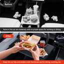 YONZEE 2-in-1 Car Steering Wheel Desk Tray & Car Seat Gap Filler Organizer Foldable Carbon Fiber Look Table for Laptop, Eating, Writing for Standard Round Steering Wheels