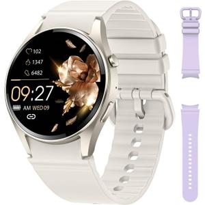 Smart Watch, Bluetooth Smart Watches for Women with Heart Rate/SpO2 Monitor, Sleep Tracker, 110+ Sport Modes Fitness Watch for Women/Men, Smart Watch for Android Phones/iPhones (Make/Answer Calls) (Silver)