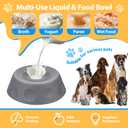 Homgaty Slow Feeder Dog Bowls for Liquid Treat, Dog Lick Bowl for Anxiety Relief & Fast Eaters, Anti-Slip Ball-in Bone Broth, 5/6 Cup Pup Lick Toy for Peanut Butter Large Medium Small Pet Cats Gray