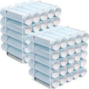 Vinyl Storage Rack 50-Holes Metal Vinyl Roll Holder White Craft Storage Organizer for Craft Room