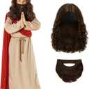 Morph Jesus Costume For Kids - Biblical Robe For Boys, Jesus Disciple Outfit, Religious Dress Up Costume (Medium)