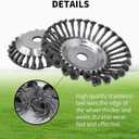 6 Inchan8 Inch Rotary Steel Wire Brush Cutter Trimmer Head Weed Blade Cutter with Adapter Kit Compatible Replace stihl brush cutter blade String Trimmers, Gardening Lawnmower, Moss Grass Rust Removal