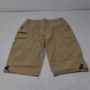 TACVASEN Men's Capri Pants Quick Dry Cargo Hiking Water Resistant Work Summer Long Shorts Below Knee 36