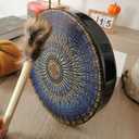 Shaman Drum 10 Inch Handmade Shamanic Drum Hand Drum With Drum Stick Tree of Life Sound Healing Tool For Spiritual Music, Reflection Meditation(Mosaic)