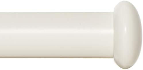 Ivilon Adjustable Window Curtain Rod - Heavy-Duty, Ideal for Living Room, Bedroom - Easy Install, Ivory 48-86 Inch