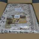 Vintage 8x10 Washable Area Rugs for Living Room, Non Slip, Brown