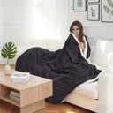 YUSTAL Electric Heated Blanket Full Size 72x84 Inch  Super Soft Flannel, 10 Heat Settings, 112H Auto Shut Off, Machine Washable, Easy Controller, Perfect for Winter Warmth  Charcoal Gray