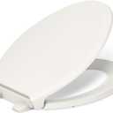 KOHLER 4733-RL-96 Glenbury ReadyLatch Quiet Close Elongated Toilet Seat, Soft Close Toilet Seats, Biscuit