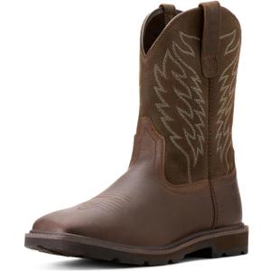 Ariat Men's Groundbreaker Wide Square Toe Work Boots (11.5 Wide, Brown)