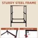 Nightstand with Fabric Bins, Bedside Furniture, Night Stand, End Table Nightstand Storage Tower Unit Organizer with 2 Fabric Bins for Living Room (Black)