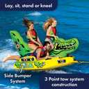 Wow Sports Big Al Alligator Towable Tube - 1-4 Person - 680 lb Capacity - Nylon Cover - for Boating - Youth & Adults, One