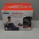 Newell Brands Sunbeam MIcroplush Soft Electric Heated Throw Blanket with Foot Pockets 3 Heat Settings and Auto-Off, Grey, 50''x70'', Grey