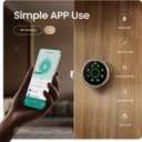Leydebong 4-in-1 Smart Door Lock with Fingerprint and Keypad - Keyless Entry Electronic Lock with App and Mechanical Key - Easy Installation Smart Door Knob for Home Office Bedroom & Apartment