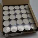 Stonebriar 50 Count White Unscented Smokeless Long Burning Tea Light Candles with 6-7 Hour Burn Time