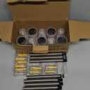 DenicMic Solar Lights Outdoor 10 Pack Waterproof 6000K Cold White LED Stainless Steel Stake for Pathway Yard Garden Driveway Solar Powered Outside Christmas Decor