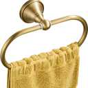 Flybath Oval Towel Ring Antique Brass Hanger Hand Towel Holder for Bathroom Kitchen Accessories Wall Mounted, Brushed Bronze