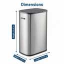 Garvee 13 Gallon Stainless Steel Press-Top Kitchen Trash Can