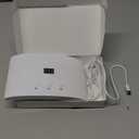 UV Led Nail Lamp Curing Light Dryer for Gel Nails,Roomy but not Bulky Foldable Design, 3 Timers & LCD Display,for Gel Nail Polish Builder Rhinestone Glue (White Lamp Pro)