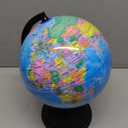Juvale World Globe for Kids - 8-Inch, Multicolor with Plastic Stand - Educational Desk Globe with World Map for Kids & Classroom Decor