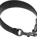 Uxcell 14.17 Inch PU Leather Short Bag Strap with Clasp, Purse Handles Handbags Replacement Straps for Clutch Bag Underarm Bags, Black, Grey Buckle