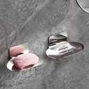 Soap Holders for Shower, Chrome Adhesive Soap Dishes for Shower Stainless Steel Bar Soap Holder for Shower No Drilled Soap Holder for Shower Wall, Bathroom, Kitchen Sink (Silver Chrome 2 Pcs)