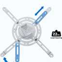 Projector Mount, 42.5 inch to 59 inch Adjustable Height ,Universal Full Motion Ceiling Bracket 22lb Max Weight and Extendable Arms Tilt Rotating Swivel Mount for Home and Office Projector White