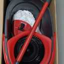 O-Cedar EasyWring Microfiber Spin Mop, Bucket Floor Cleaning System, Red, Gray, Standard