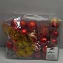 Joiedomi 71 Pcs Christmas Assorted Ornaments with a Star Tree Topper, Shatterproof Christmas Ornaments for Holidays, Party Decoration, Tree Ornaments, Events, and Christmas (Red&Gold)