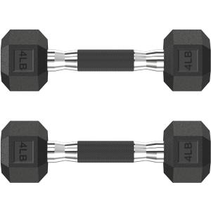 HANDBODE Hex Dumbbell Set 2.5-65 lb, Rubber Encased Hex Dumbbells for Home Gym, Weights Dumbbells Set of 2 Hand Weights for Strength Training & Fitness Exercise