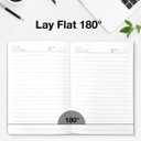 KSFFWQIN Journal Notebook for Women Men, College Ruled Notebook for Work School Writing Note Taking Journaling, 6 x 8.2 Inches -Dark Green