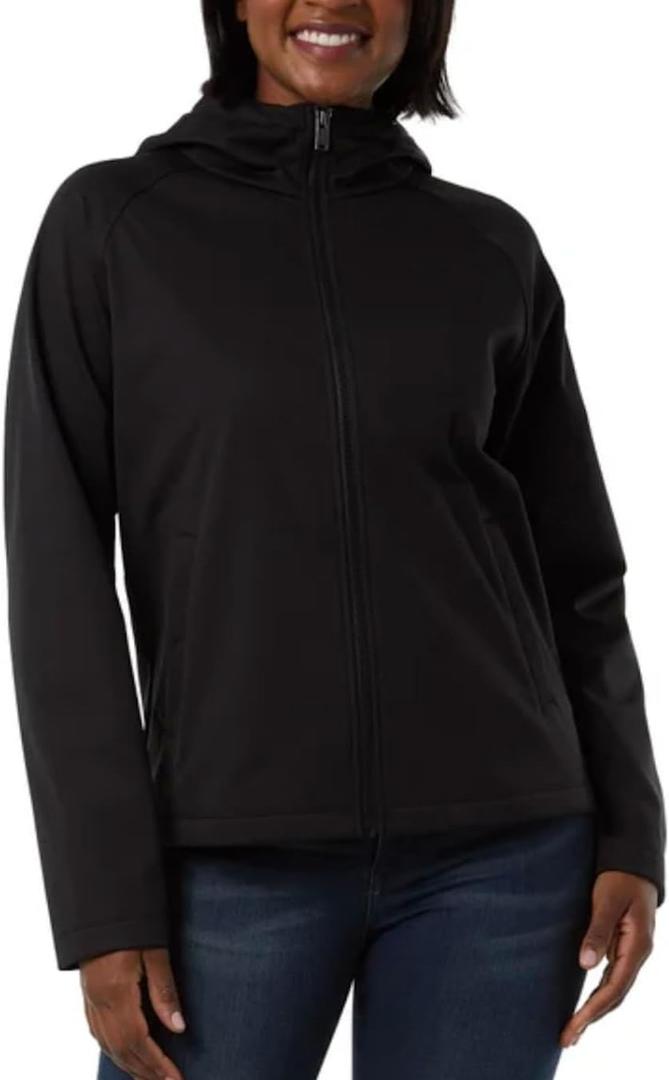 32 Degrees Heat Women's Fleeced Line Hooded Full Zip Softshell Jacket (M)