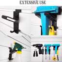 haowei Plastic Groove Plate Hooks, 8 Pack Black Plastic Heavy Duty Organization Hooks for Garage, Shop, Kitchen Toilet Small Item Pendants (White)