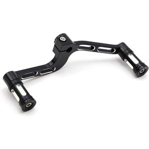 Motorcycle Heel Toe Gear Shift Lever + Shift Peg for Harley Sportster XL883 XL 883 1200 2004-2017 Mid-Controls Shifter Levers (Black)