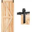 EaseLife 5 FT Heavy Duty Sliding Barn Door Hardware Track Kit,Basic J Pulley,Slide Smoothly Quietly,Easy Install (5FT Track Kit for 26"~30" Wide Single Door)