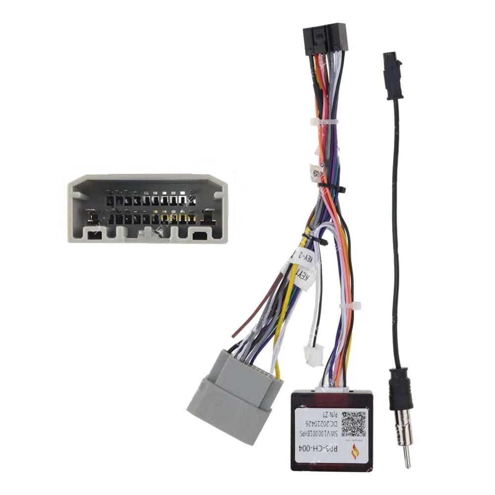 16pin Car Stereo Radio Power Retrofit Wiring Harness Adatper fits for Jeep Wrangler Cherokee Compass Grand Patriot Dodge Caliber Voyager Chrysler Sebring