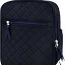 Aileam Lunch Box Lunch Bag for Women Cute Girls Lunch Box Insulated Womens Lunch Bag For Work Quilted Large Capacity Reusable Insulated Cooler for Work School Picnic Travel, Navy Blue