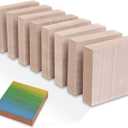 (8-Pack) - 4 x 4 Wooden Blocks for Crafts - 1-Inch Thick Square MDF Blocks - Smooth Surface with Wood Grain Pattern - Highly Customizable Blank Wood Squares