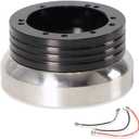 5 & 6 Hole Billet Steering Wheel Hub Adapter Black