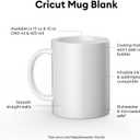 Cricut Mug Press Ceramic Mug Blank 15oz 2/Pkg-White